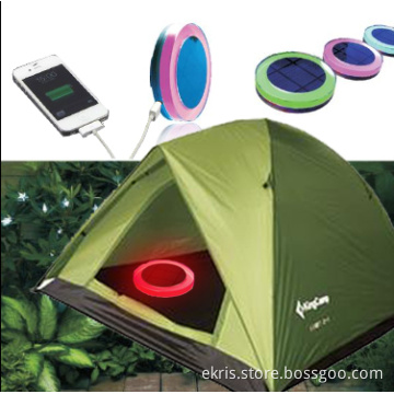 Solar camping light with mobile charger